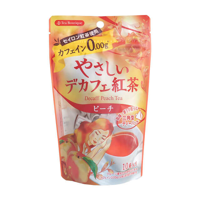《ティーブティック》やさしいデカフェ紅茶(ピーチ)【1.2g×10袋】