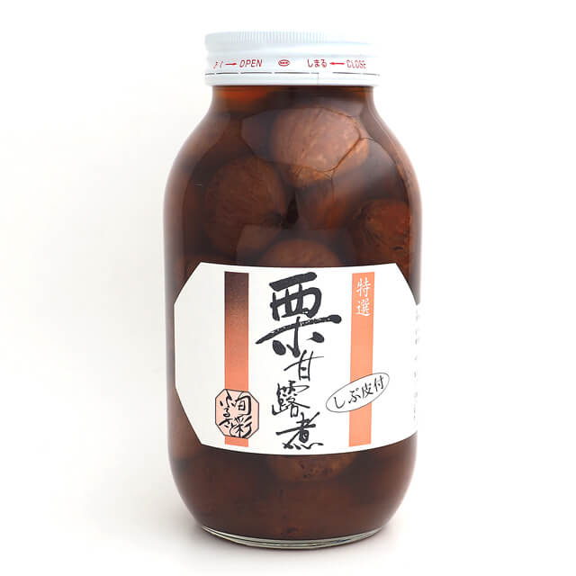 《小倉缶詰》渋皮付栗甘露煮M3【1100g（固形量：650g）】