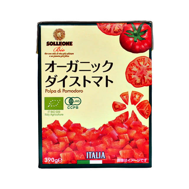 ソル・レオーネ オーガニックダイストマト 紙パック 390g（固形量250g）